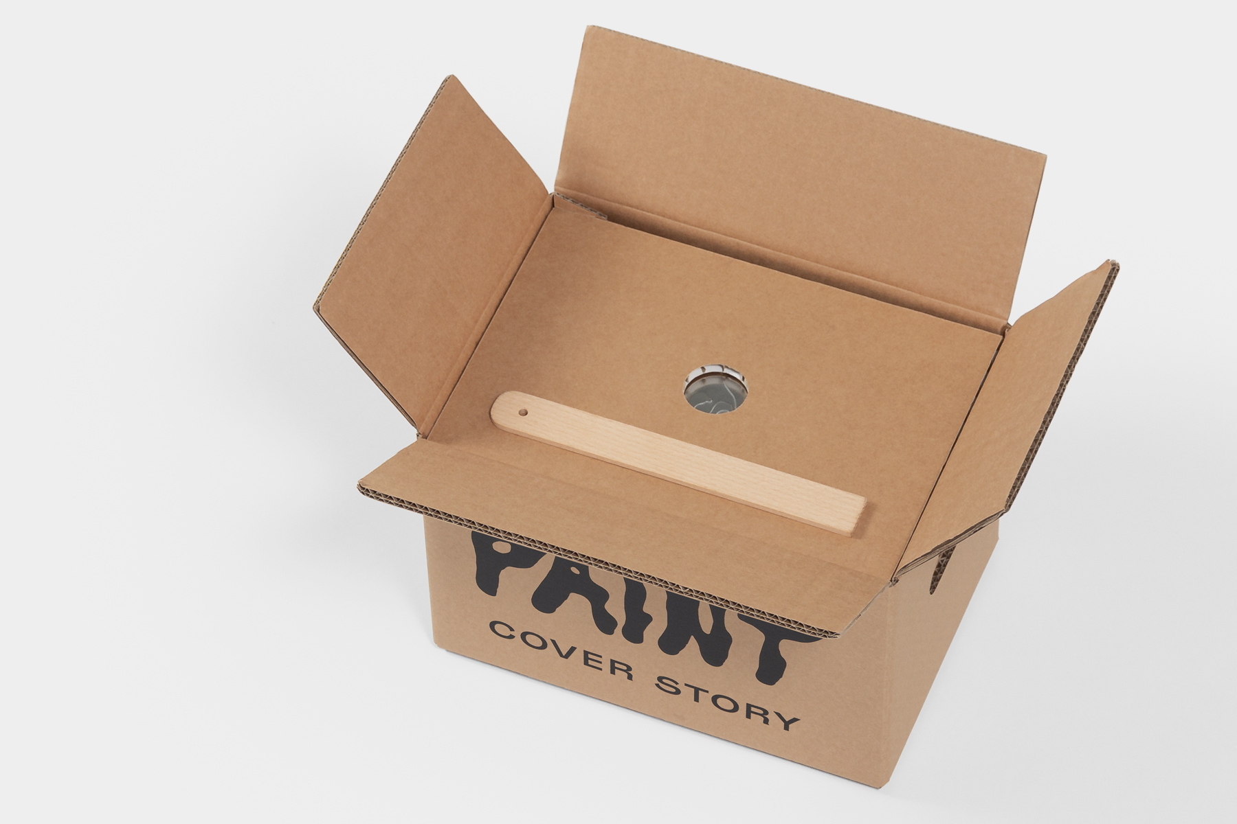 Cover Story paint packaging design